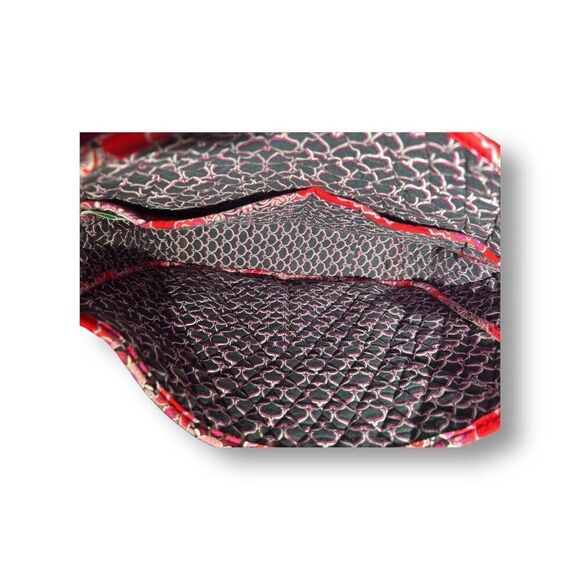 Vera Bradley Frankly Scarlet Messenger Bag Red Pink Quilted Tote Laptop Boho - Picture 12 of 14